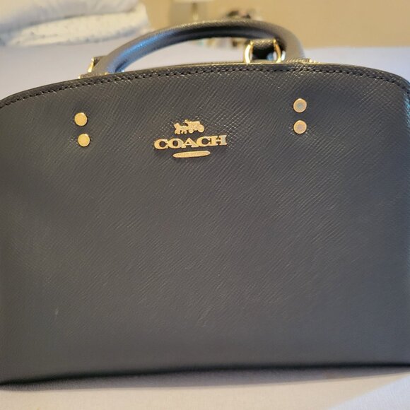 Coach small navy handbag - Picture 3 of 5